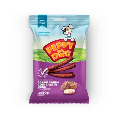 Palito Peppy Dog Carne com Batata Doce 50g