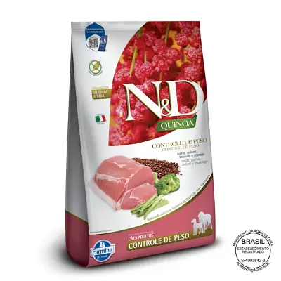 Ração Nd Quinoa Cães Adultos Med/Max Controle de Peso SuÍno 10,1Kg
