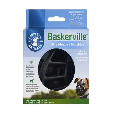 Focinheira Cães Baskerville Preta G
