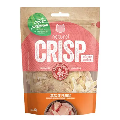 Petisco Natural Crisp Gato Iscas Frango 20g