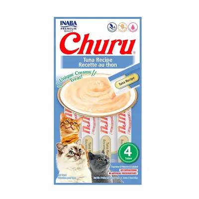 Purê Churu Petisco Cremoso para Gatos Atum 56g