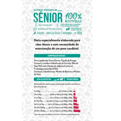 Alimento Natural Papapets Cães Sênior 280g