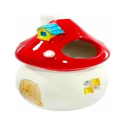 Casinha Hamster The Pets Chaminé Branca/Verm.