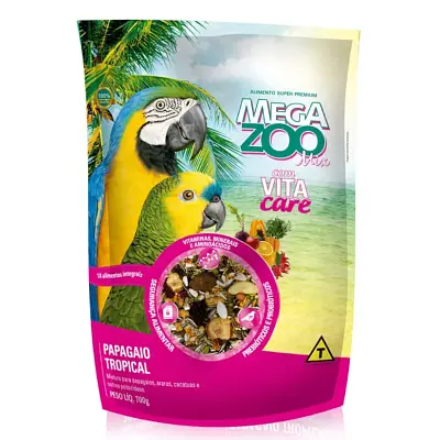 Alimento para Papagaio Mix Tropical Megazoo 700g