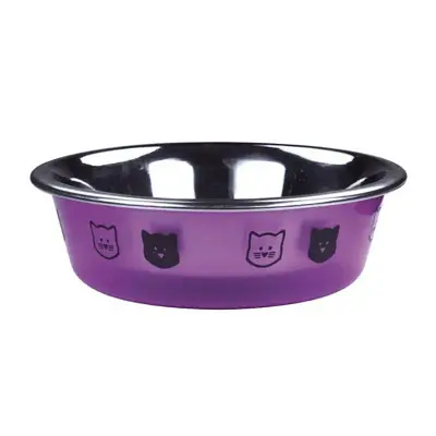 Comedouro Gatos Jambo Plástico Cristal Rosa