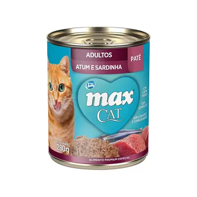 Ração Úmida Total Max Lata Gatos Ad. Atum/Sard 280g