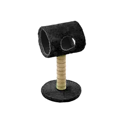 Arranhador Pet Lar Gatos Túnel Preto