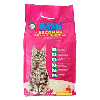 Areia Higiênica para Gatos Bob Esconde 4kg