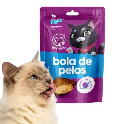 Petisco Snack Buddy Care para Gatos Bola de Pelos 40g