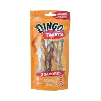 Osso Dingo Cães Triple Flavor Twister 27g