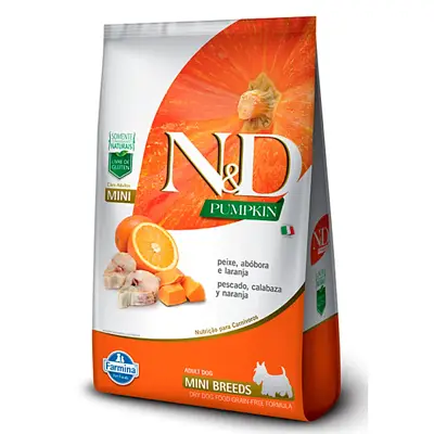 Ração N&D Pumpkin Cães Adultos Mini Peixe 800g