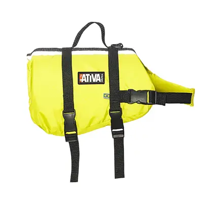 Colete Salva Vidas Pet Vest Ativa Amarelo P