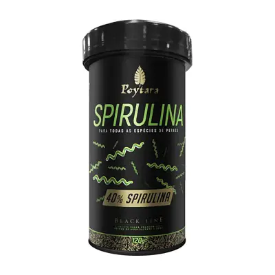 Ração Para Peixes Poytara Spirulina Black Line M 120g