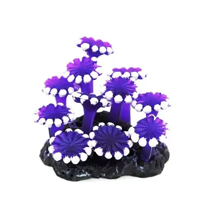Enfeite de Silicone Coral Zoanthus Palithoa Roxo Soma