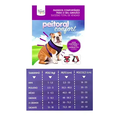 Peitoral Cães The Pets Confort Pequeno