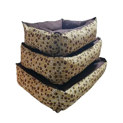 Cama para Cães e Gatos CamaPet Patinha Marrom Tamanho M