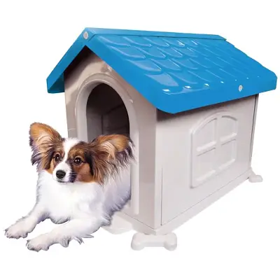 Casinha Plástica Para Cães Azul N2 Pet Injet