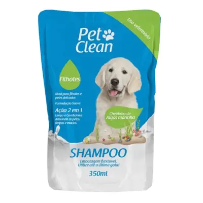 Shampoo Cães e Gatos Filhotes Pet Clean Sachê 350ml