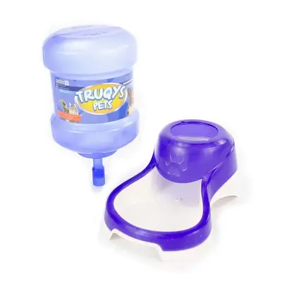 Kit Bandeja Truqys Pets Comedouro e Bebedouro Design Inclinado Roxo 2L