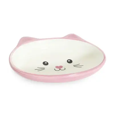 Comedouro Gatos The Pets Porcelana Face Cat/Raso Rosa 220ml