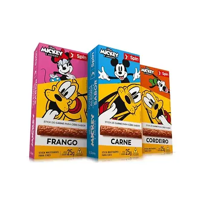 Petisco Cães Mickey Spin Pet Frango - 25Gr
