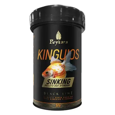 Ração Para Peixes Poytara Kinguio Black Line Sinking 50g