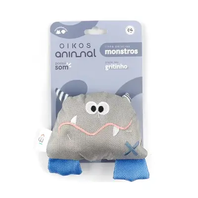 Brinquedo Cães Pelúcia Monstrinhos Gritinho Oikos