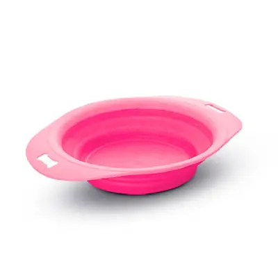 Comedouro Cães The Pets Silicone Retrátil Rosa 500ml