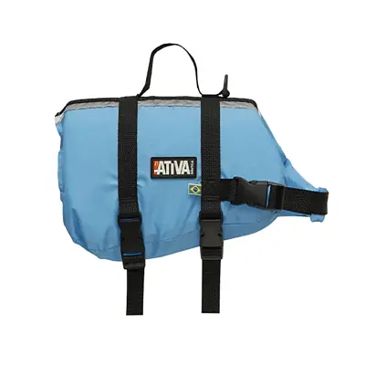 Colete Salva Vidas Pet Vest Ativa Azul M