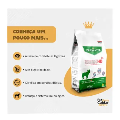 Ração Premiatta Cães Wheyhd Raças Pequenas 3kg
