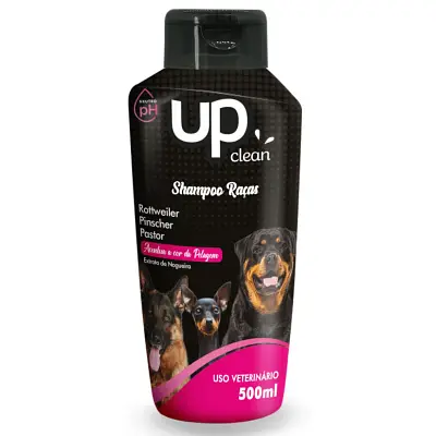 Shampoo Up Clean Raças Rottweiler e Pincher e Pastor Alemão 500ml
