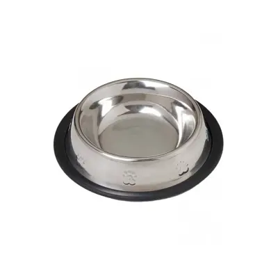 Comedouro e Bebedouro Em Inox Base Antiderrapante Para Pets 480ml
