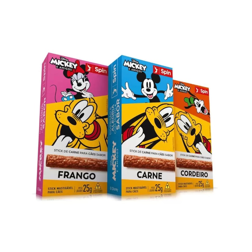Petisco para Cães Mickey Spin Pet Carne 25g