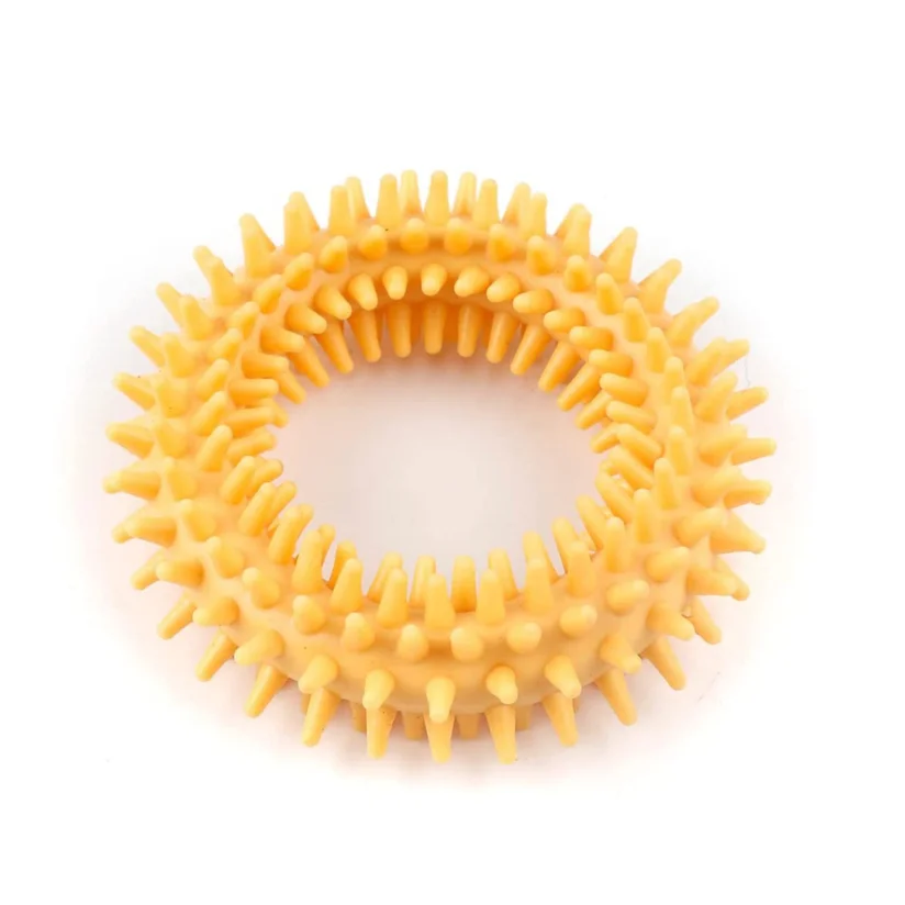 Brinquedo Cães Argola Textura Oikos Amarelo