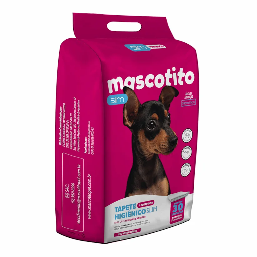 Tapete Higiênico Mascotito Slim 60x55 com 30 Unidades