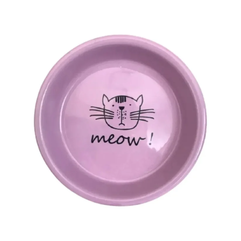 Comedouro Gatos The Pets Porcelana Lilas 250ml