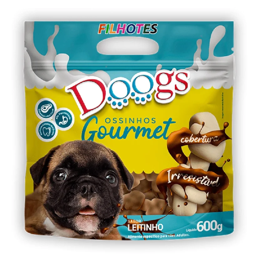 Osso Cães Doogs Gourmet Grande Leitinho 600g
