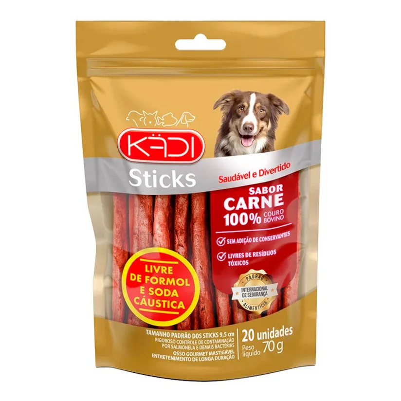 Sticks Cães Kadi Carne 20 Unidades