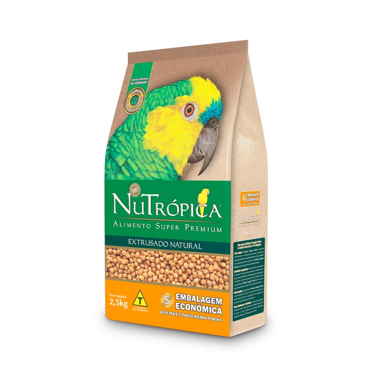Ração Para Papagaio Natural Nutrópica 2,5kg