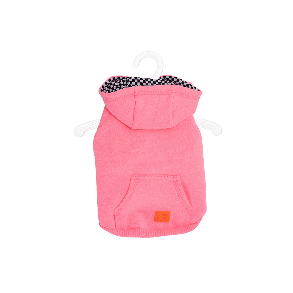 Casaco de Moletom Urban Puppy Com Capuz Pink Fluor para Cães e Gatos