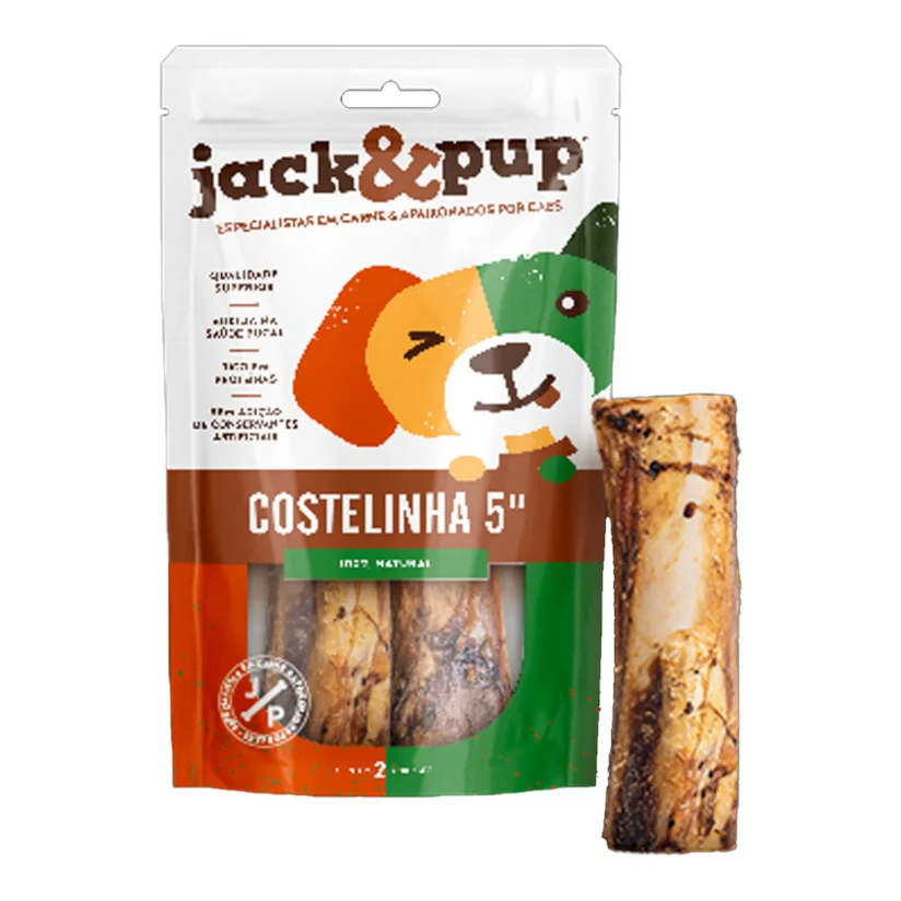 Petisco para Cães Costelinha Bovina Jack&Pup 2 Unidades