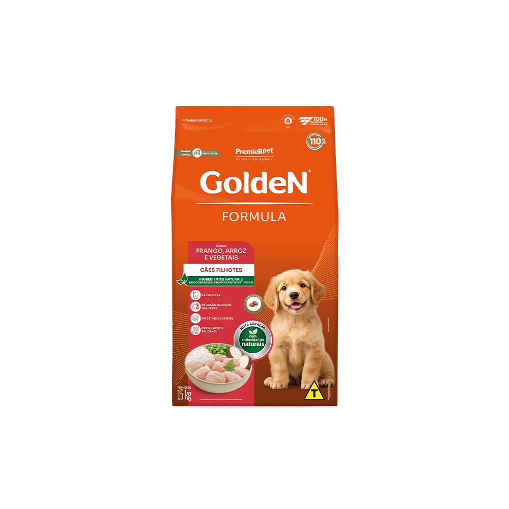 Ração Golden Fórmula para Cães Filhote Sabor Frango e Arroz