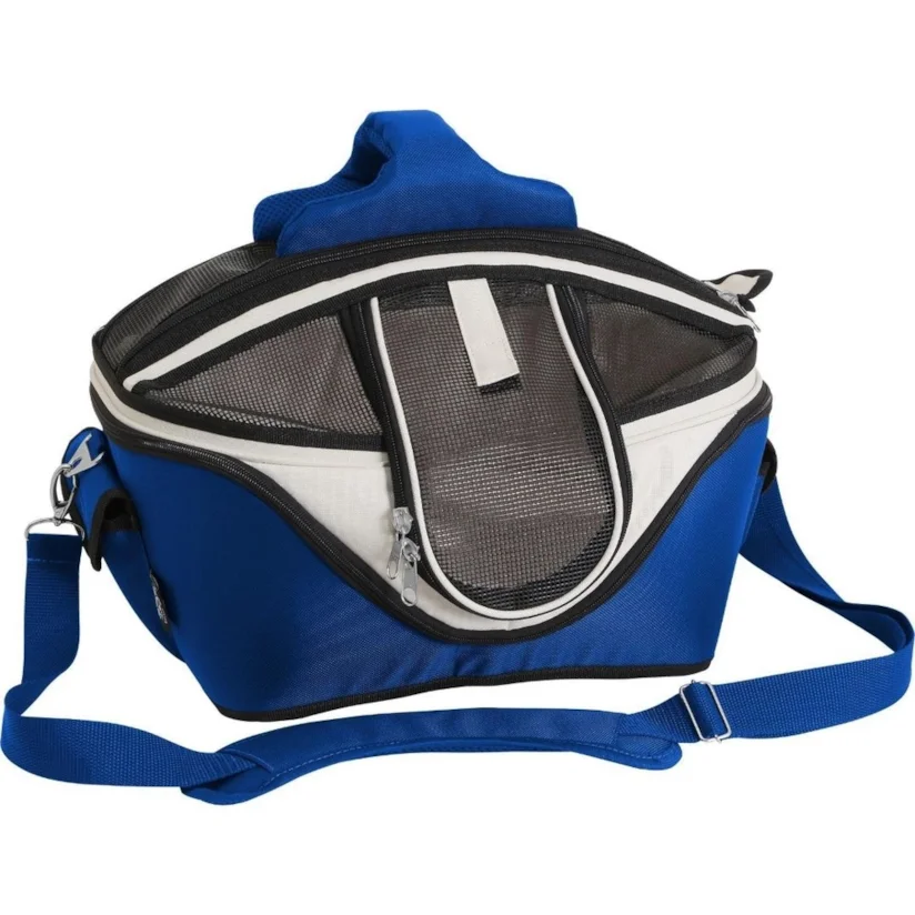 Bolsa de Transporte Saks Cães e Gatos 6 em 1 em Poliester Azul