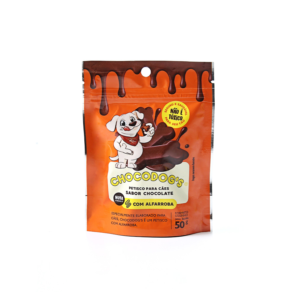 Snack Chocodog para Cães Adultos e Filhotes Ossinho - 50g