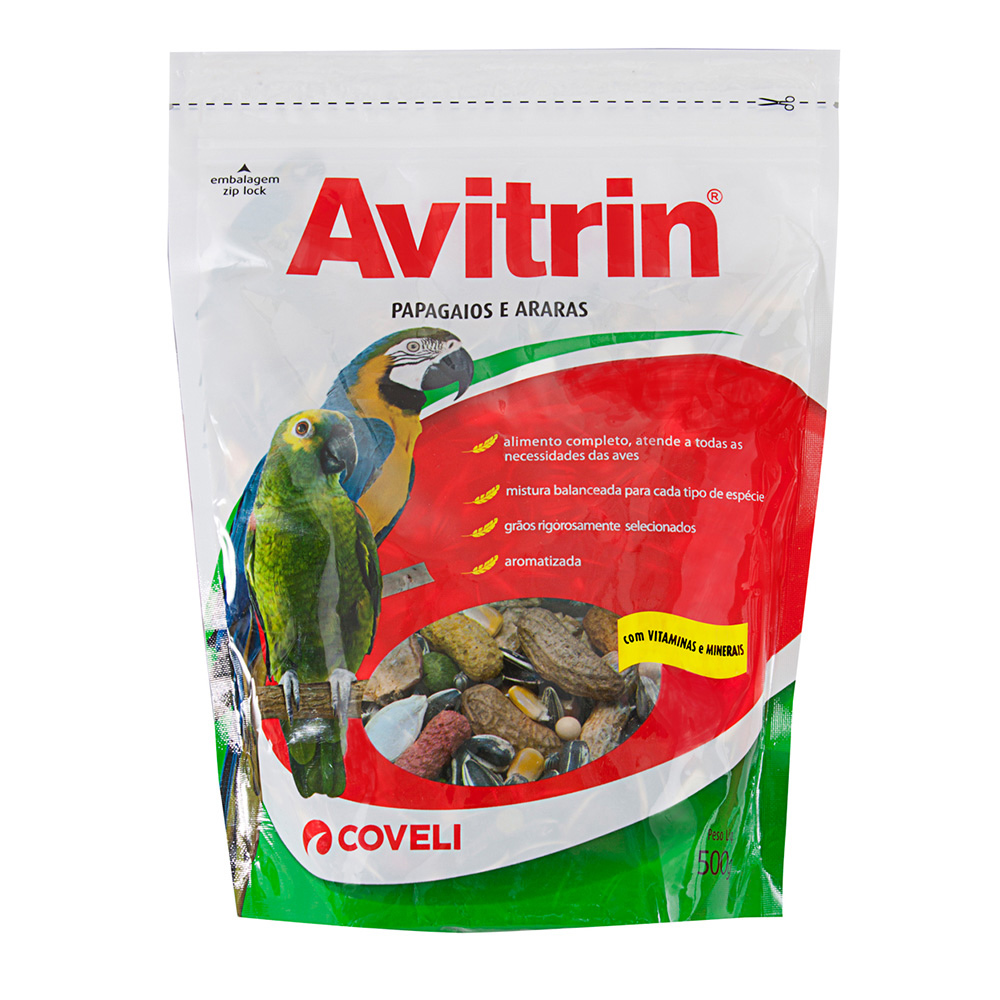Alimento Avitrim Coveli para Papagaios e Araras - 500g