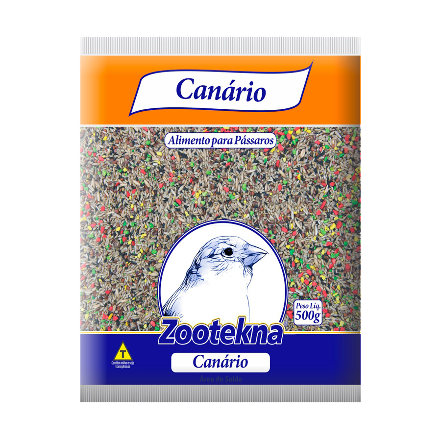 Ração Zootekna para Canários Mistura de Sementes - 500g