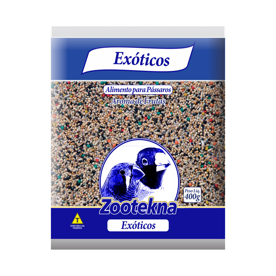 Ração Zootekna para Pássaros Exóticos Mistura de Sementes - 500g