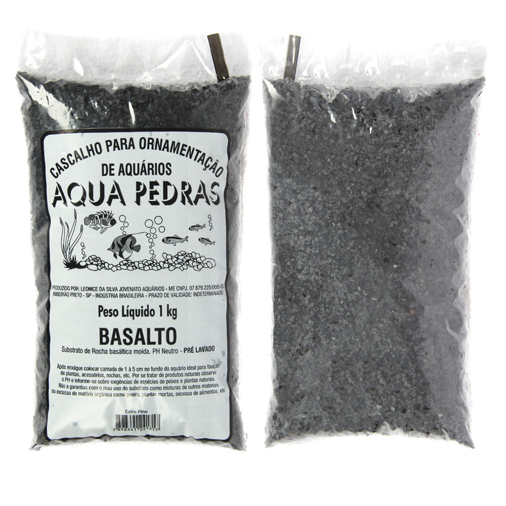 Substrato Para Aquários Aqua Pedras Basalto 1kg