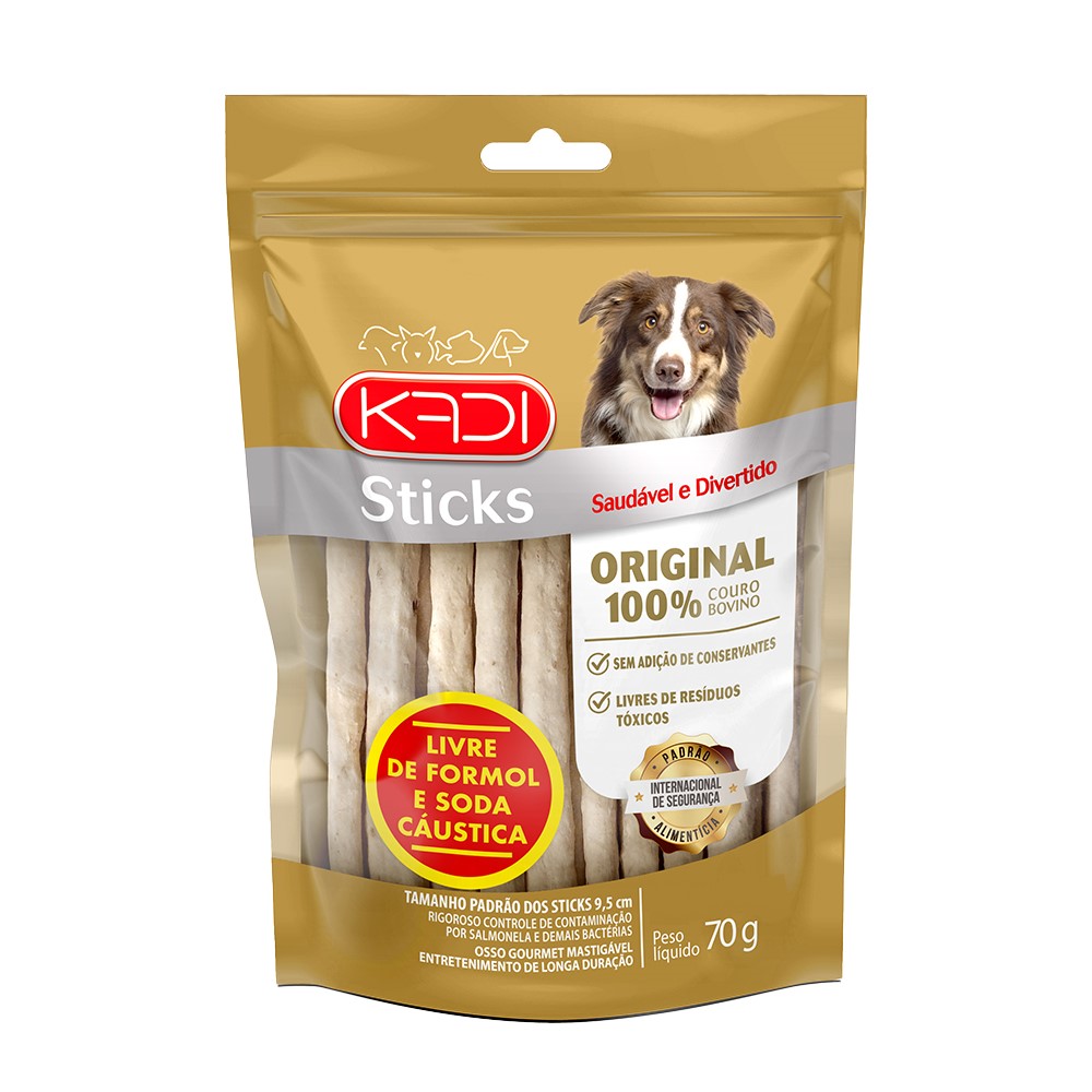 Osso Kadi para Cães Sticks Sabor Natural 70g