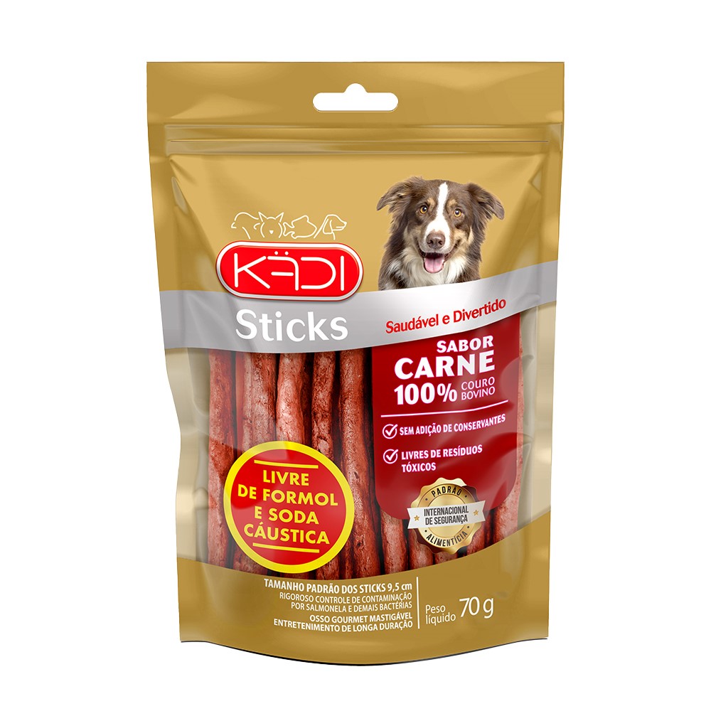 Osso Kadi para Cães Sticks Sabor Carne 70g